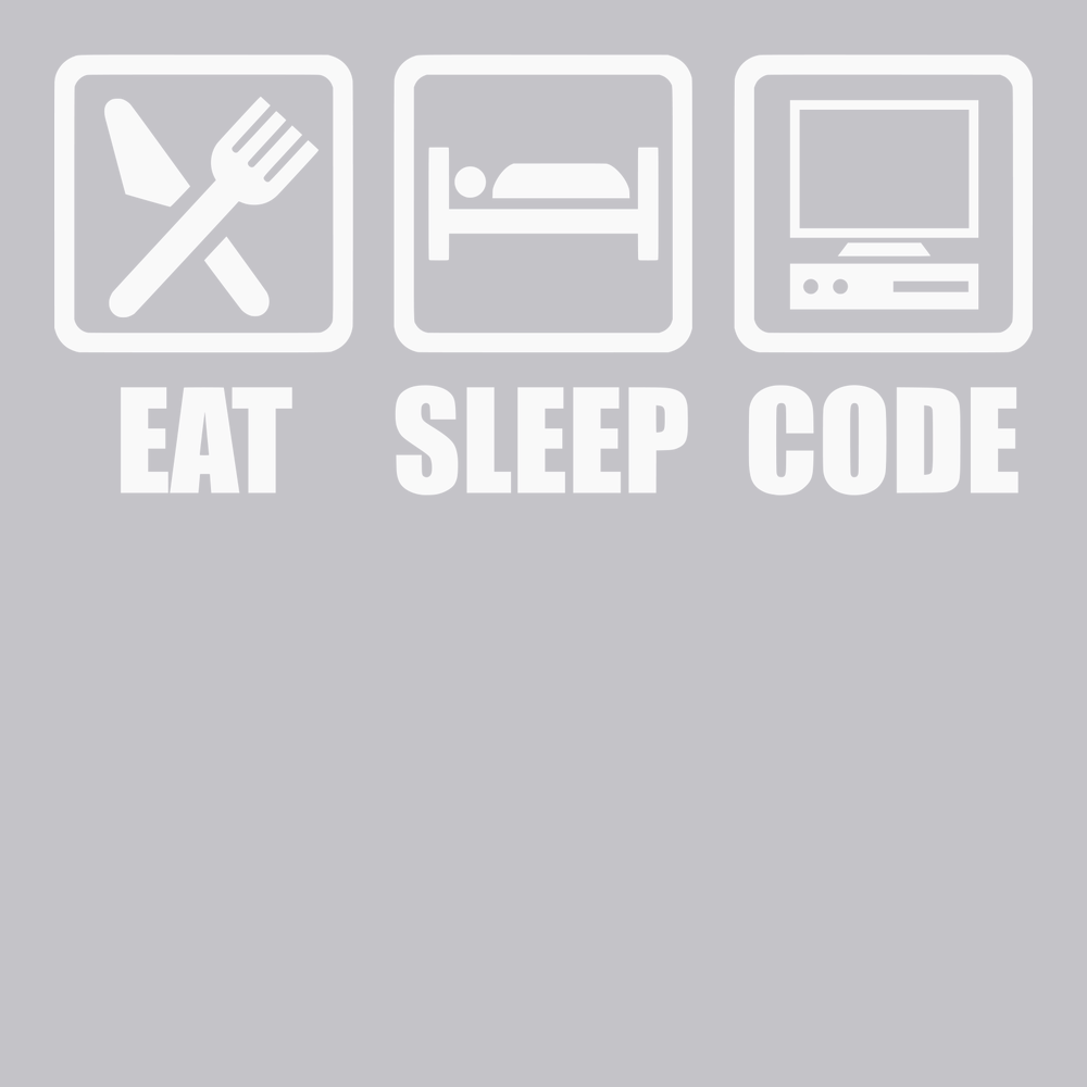Eat Sleep Code T-Shirt SILVER