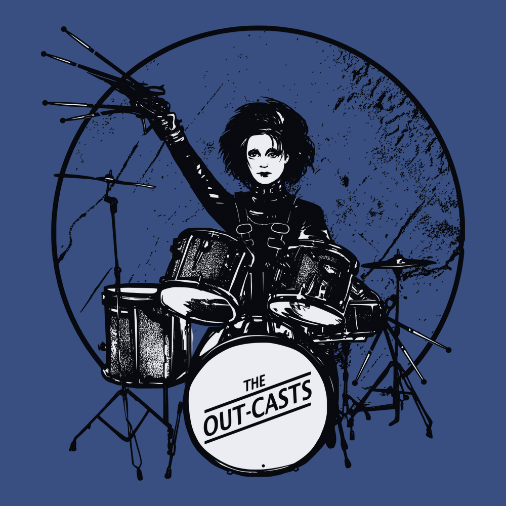 Edward Drummer Hands T-Shirt BLUE