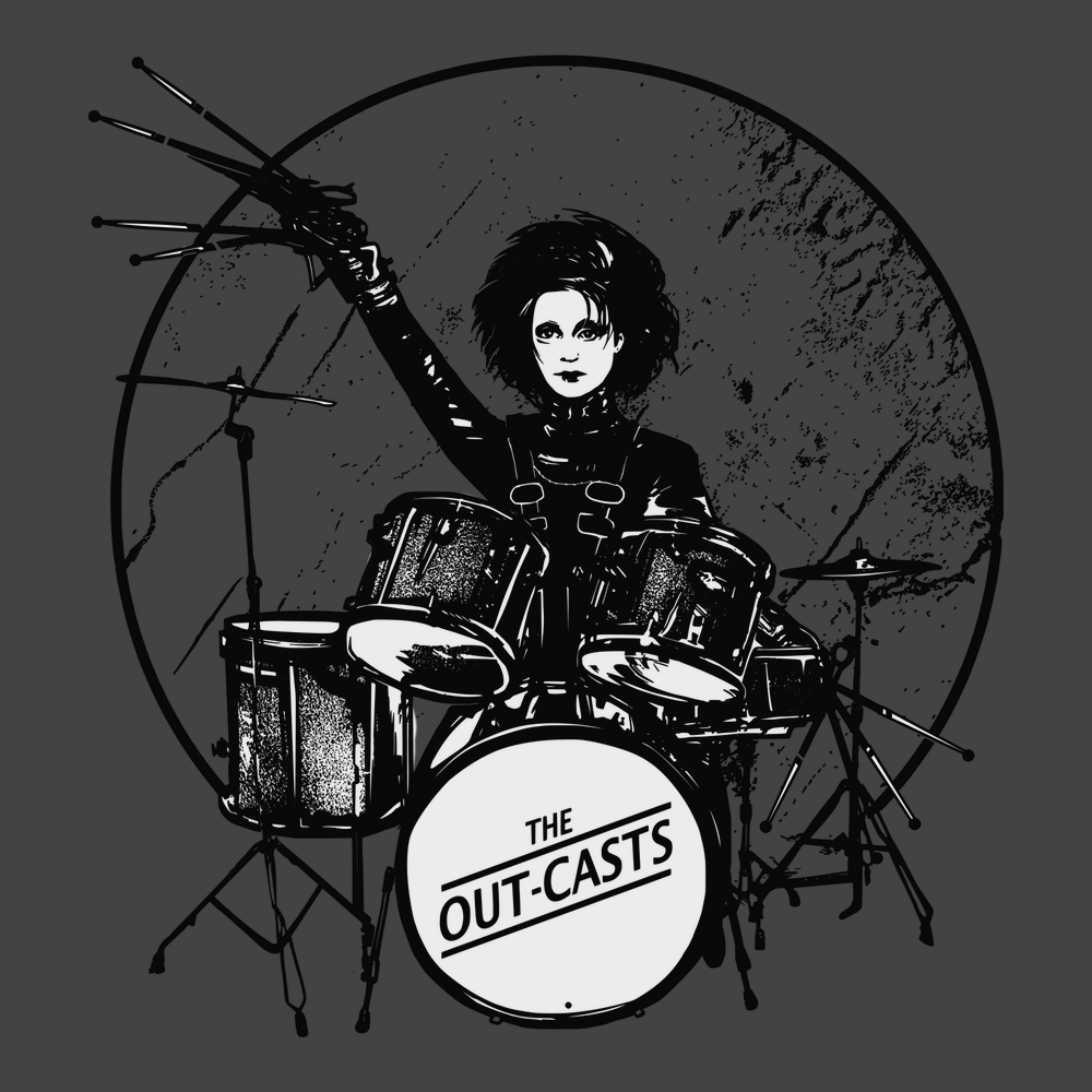 Edward Drummer Hands T-Shirt CHARCOAL
