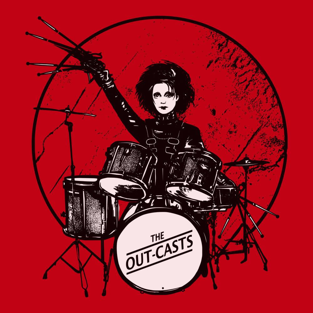 Edward Drummer Hands T-Shirt RED