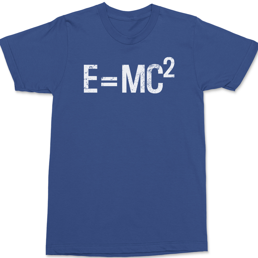 Einstein's Theory E=MC2 T-Shirt BLUE