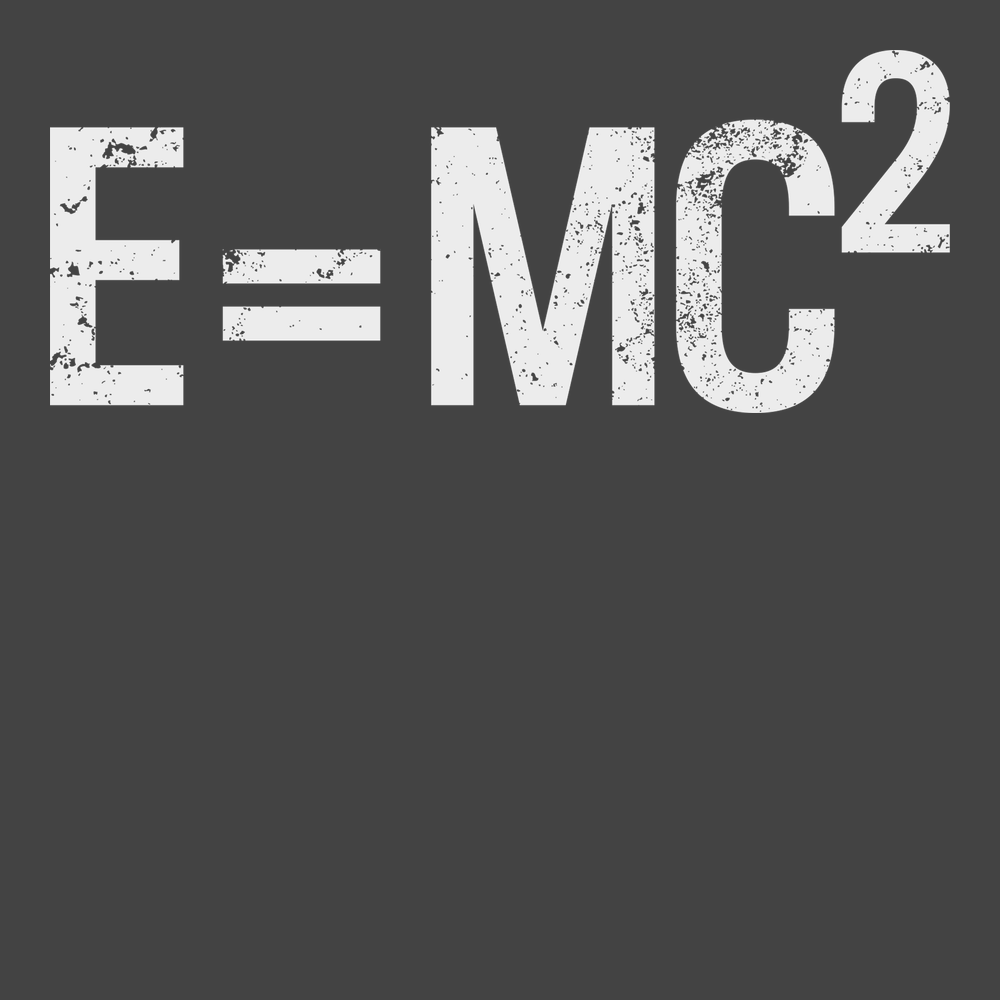 Einstein's Theory E=MC2 T-Shirt CHARCOAL