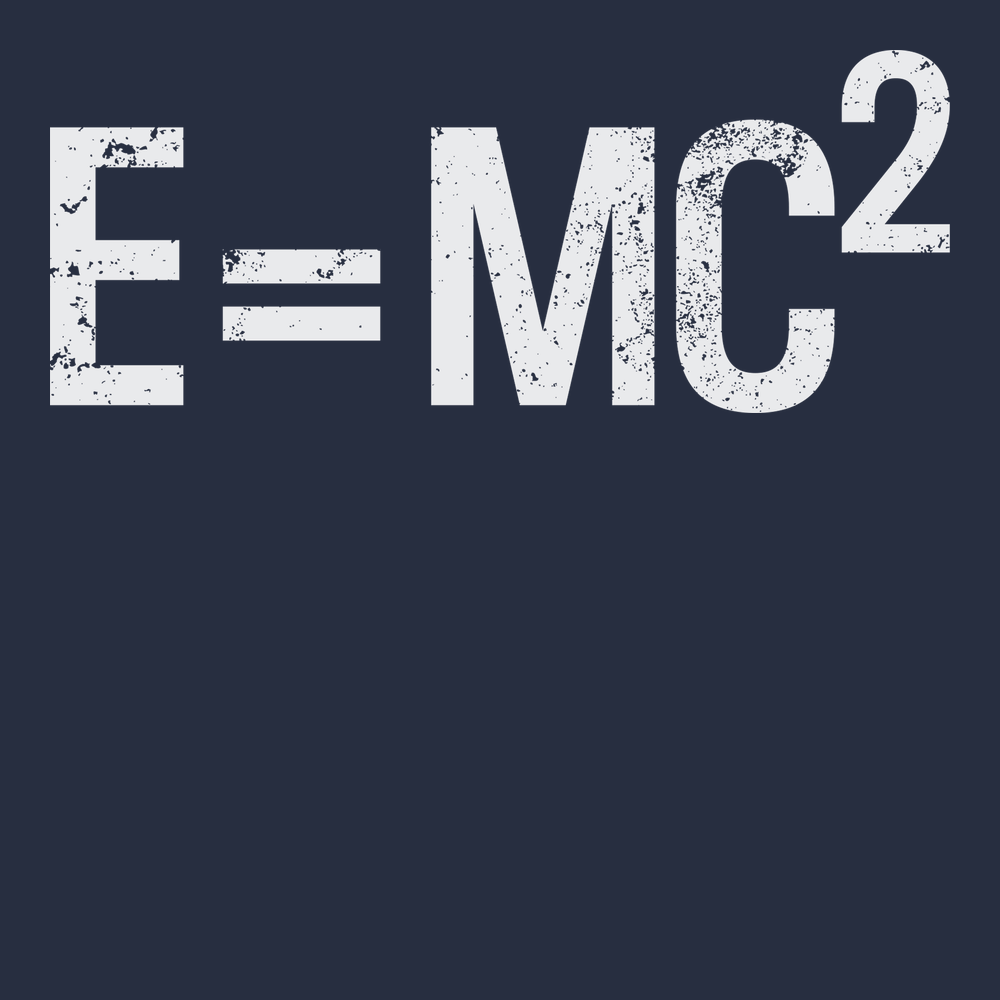 Einstein's Theory E=MC2 T-Shirt NAVY