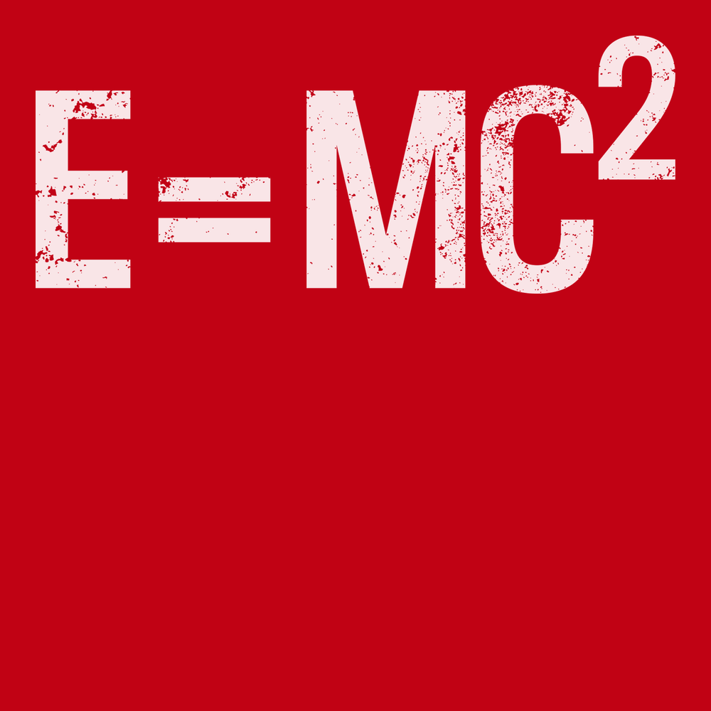 Einstein's Theory E=MC2 T-Shirt RED