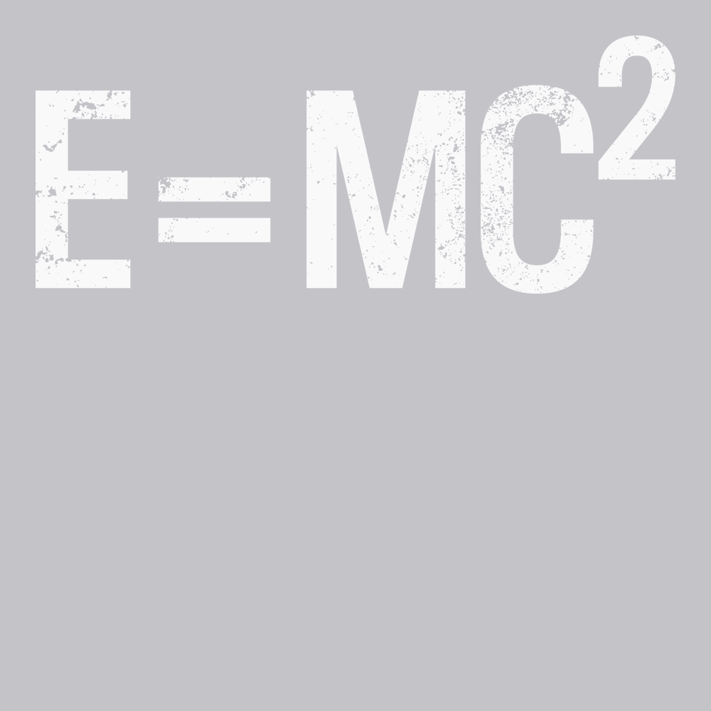 Einstein's Theory E=MC2 T-Shirt SILVER
