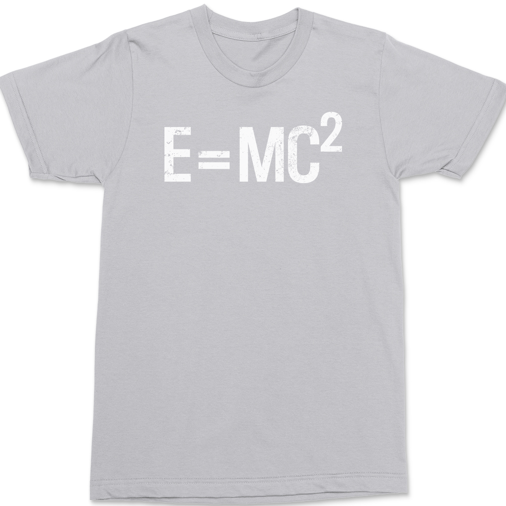 Einstein's Theory E=MC2 T-Shirt SILVER