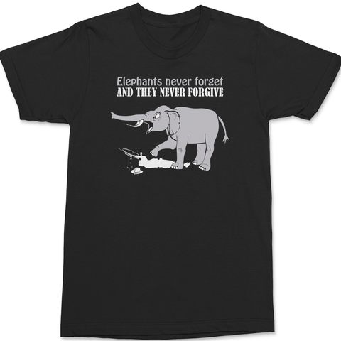 Elephants Never Forget T-Shirt BLACK