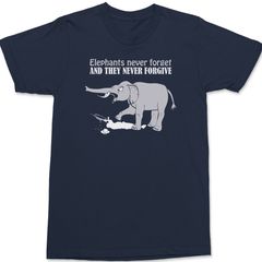 Elephants Never Forget T-Shirt NAVY