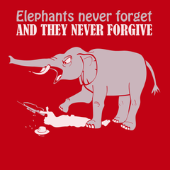 Elephants Never Forget T-Shirt RED