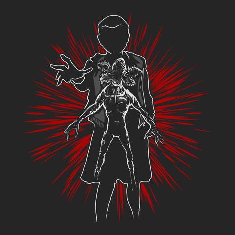 Eleven and the Demogorgon T-Shirt BLACK