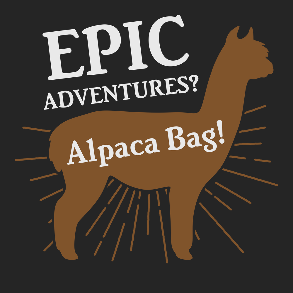Epic Adventures Alpaca Bag T-Shirt BLACK