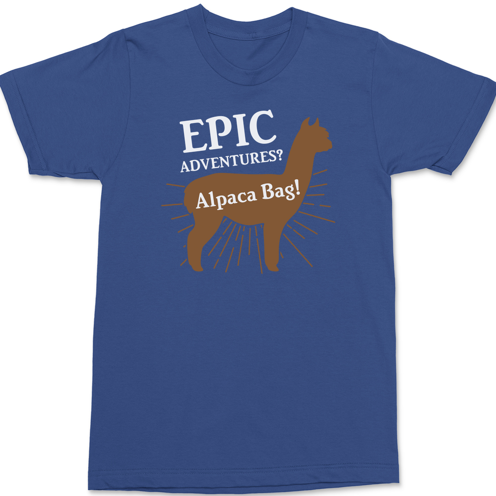 Epic Adventures Alpaca Bag T-Shirt BLUE