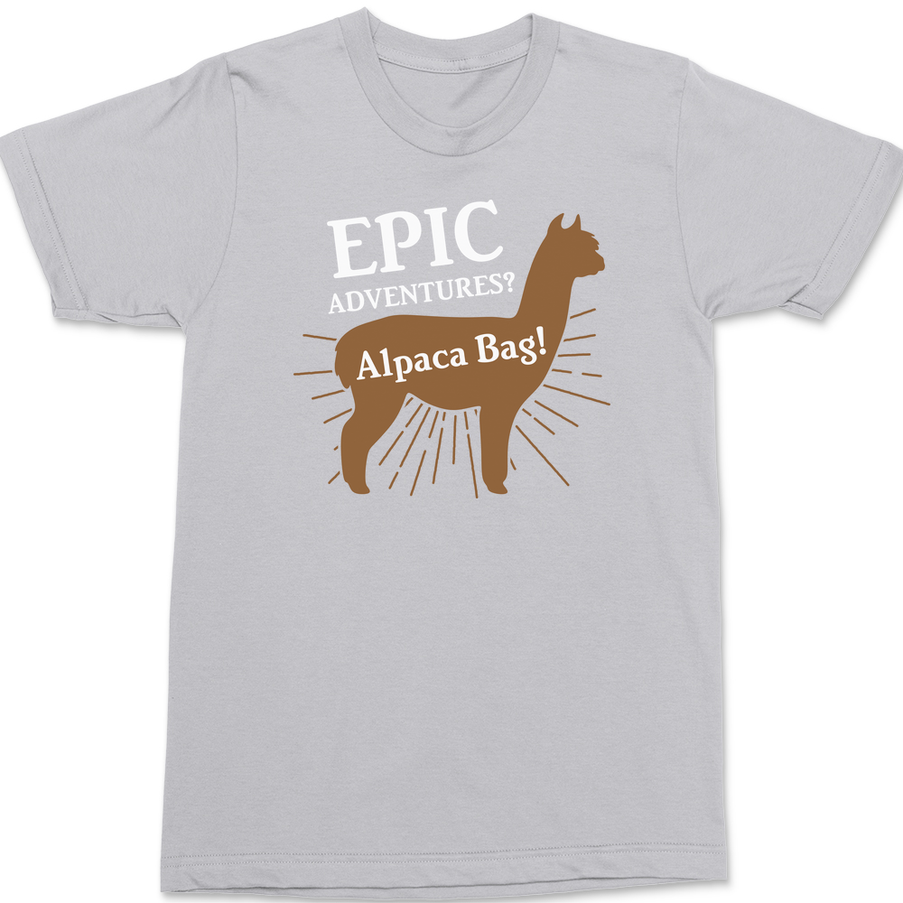 Epic Adventures Alpaca Bag T-Shirt SILVER