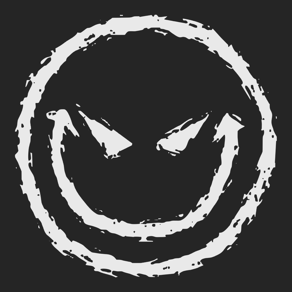 Evil Smiley Face T-Shirt BLACK
