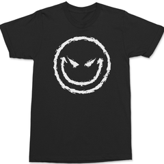 Evil Smiley Face T-Shirt BLACK