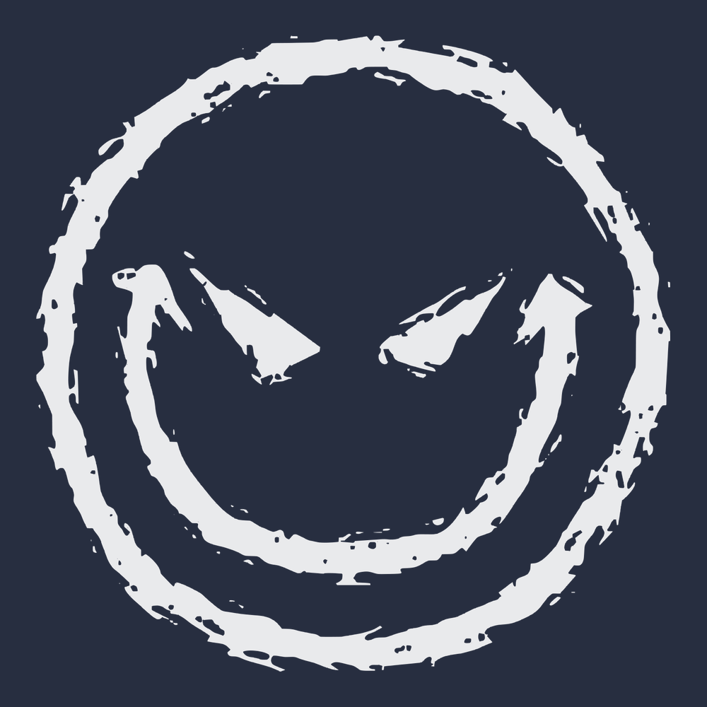 Evil Smiley Face T-Shirt NAVY