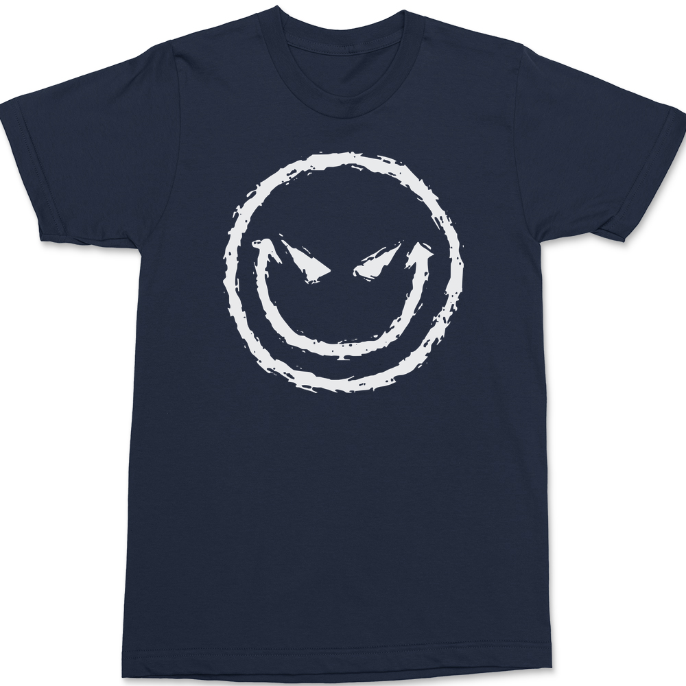 Evil Smiley Face T-Shirt NAVY
