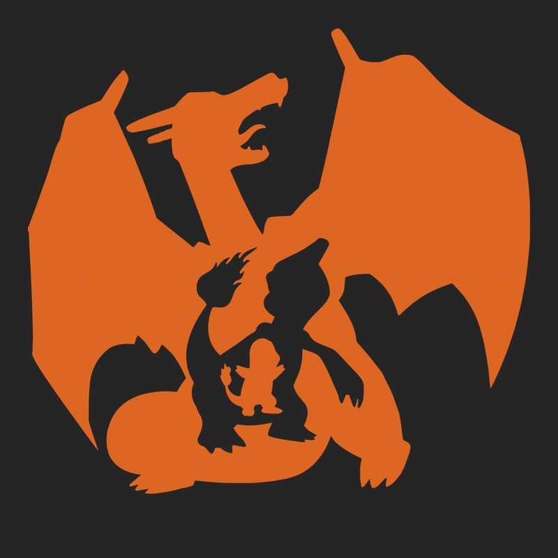 Evolution of Charmander T-Shirt BLACK