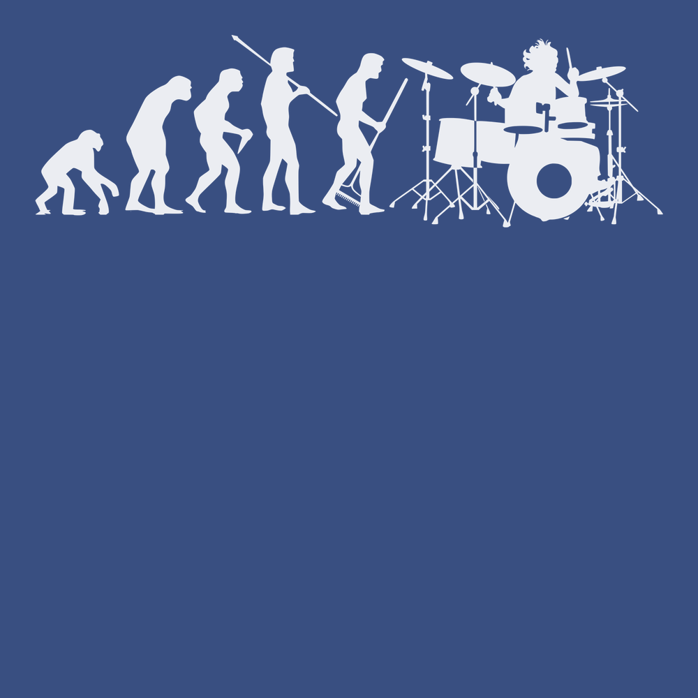 Evolution of a Drummer T-Shirt BLUE