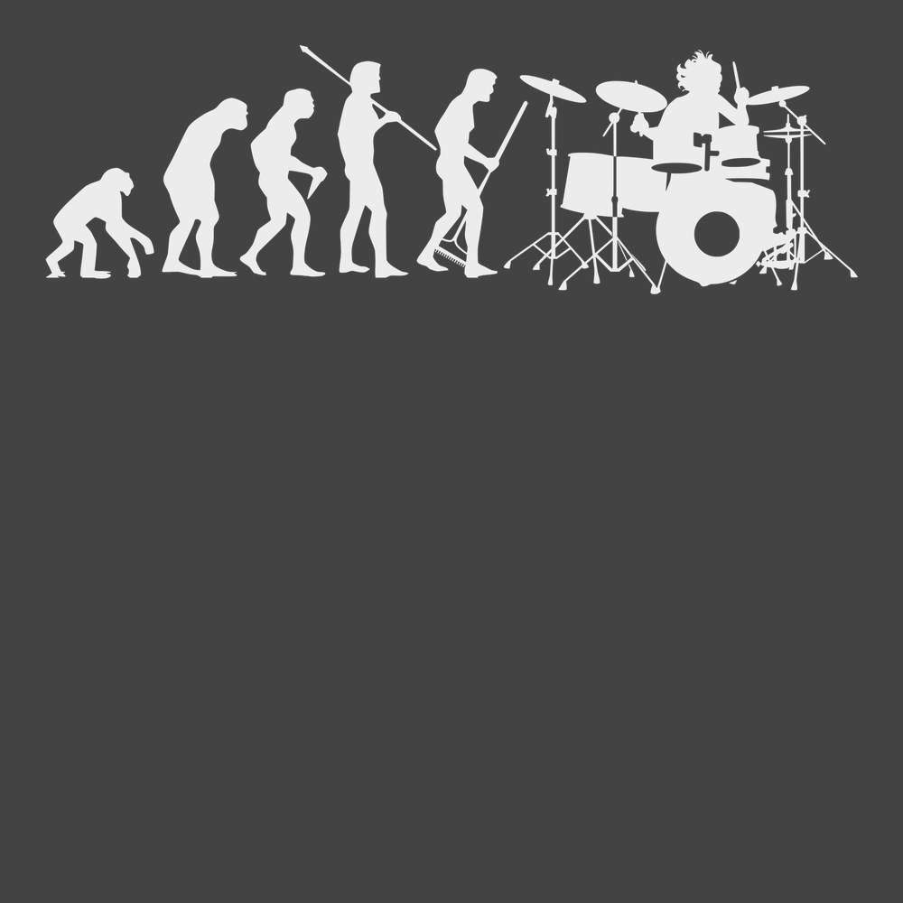 Evolution of a Drummer T-Shirt CHARCOAL