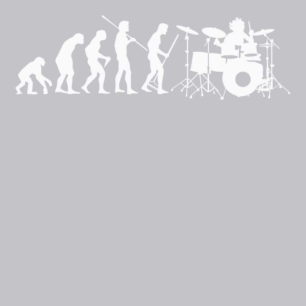 Evolution of a Drummer T-Shirt SILVER