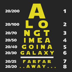 Eye chart Far Far Away T-Shirt BLACK