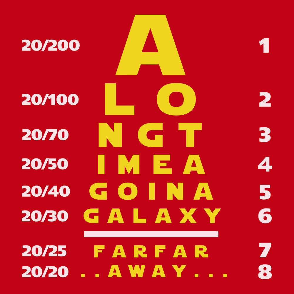 Eye chart Far Far Away T-Shirt RED