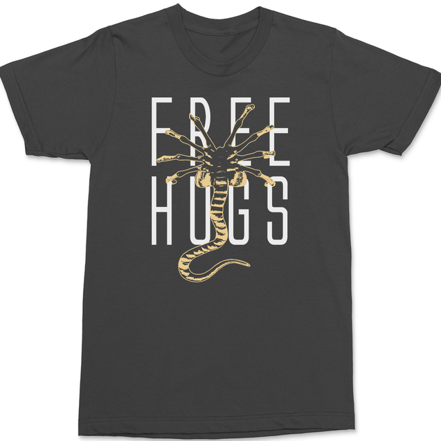 Face hugger Free Hugs T-Shirt CHARCOAL