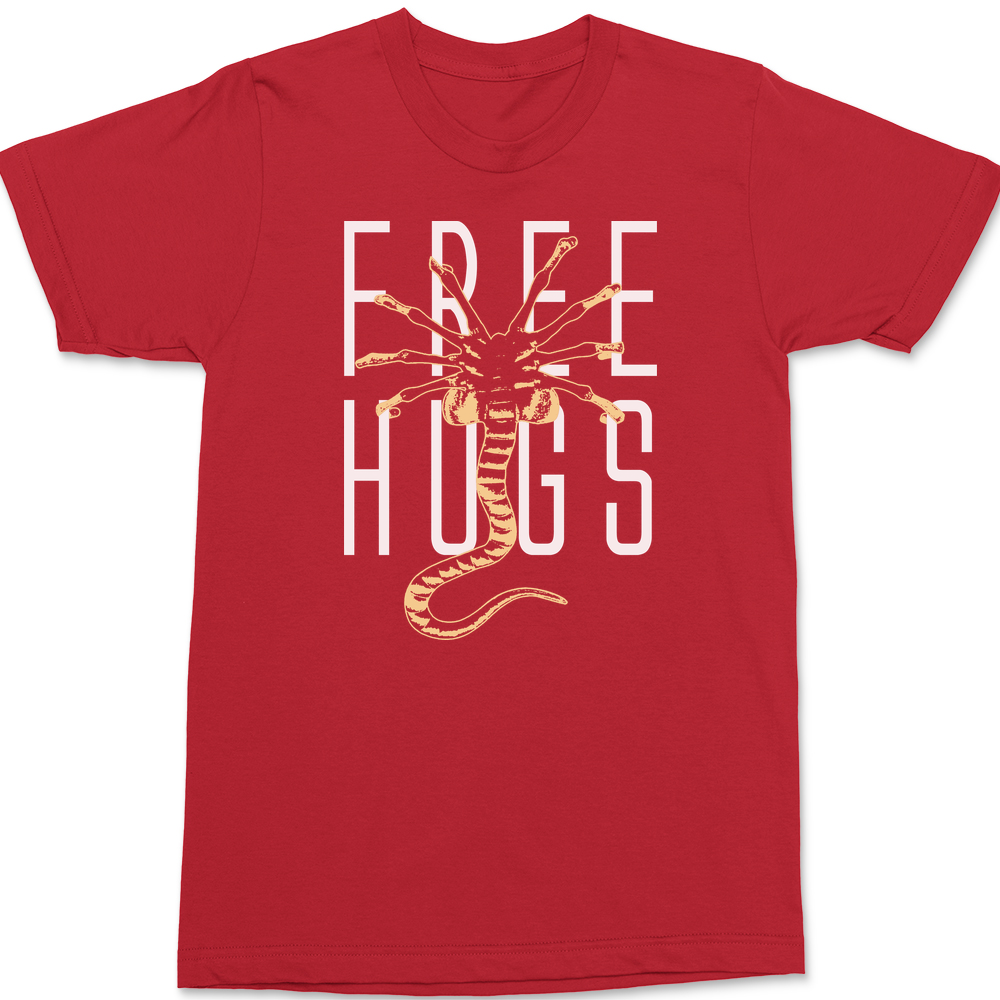 Face hugger Free Hugs T-Shirt RED