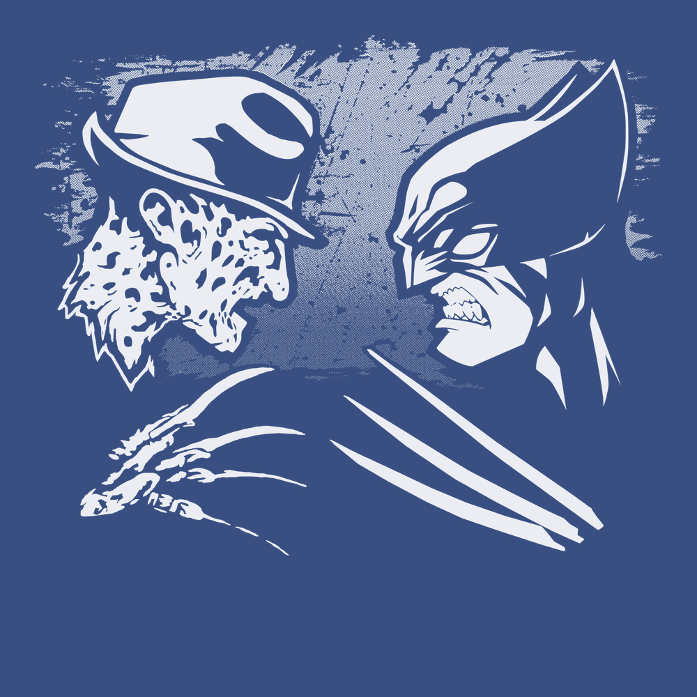 Freddy VS Wolverine T-Shirt BLUE