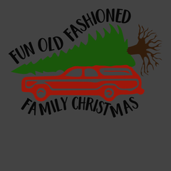 Fun Old-Fashioned Christmas T-Shirt CHARCOAL