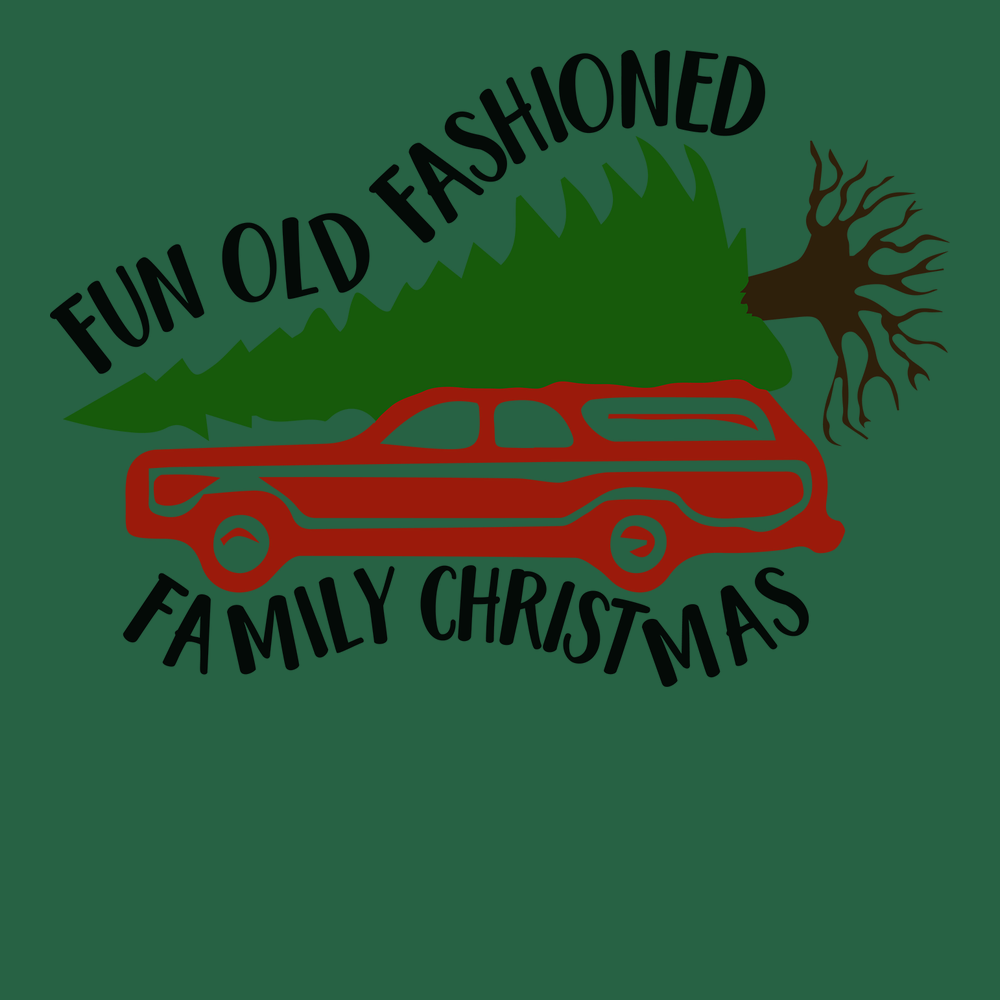 Fun Old-Fashioned Christmas T-Shirt GREEN