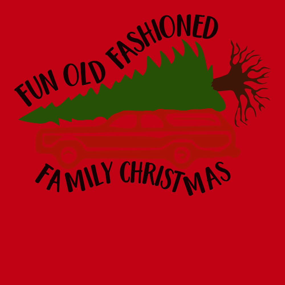 Fun Old-Fashioned Christmas T-Shirt RED