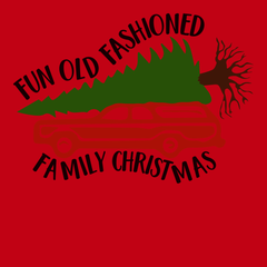 Fun Old-Fashioned Christmas T-Shirt RED
