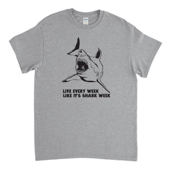 Live Every Week Like Its Shark Week T-Shirt - Textual Tees