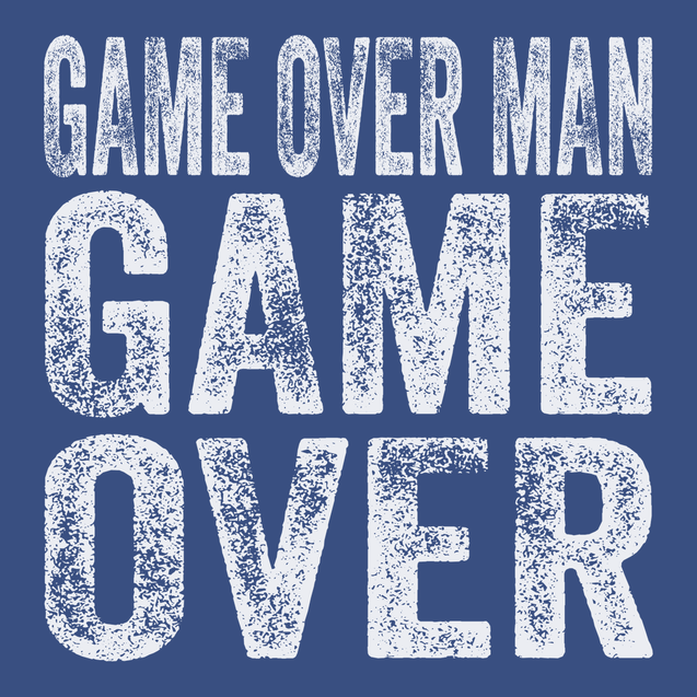 Game Over Man Game Over T-Shirt BLUE