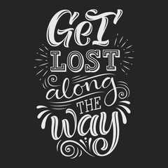 Get Lost Along The Way T-Shirt BLACK