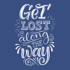 Get Lost Along The Way T-Shirt BLUE