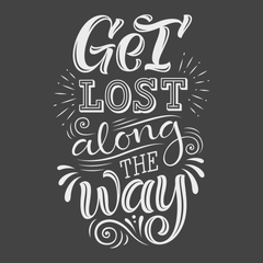 Get Lost Along The Way T-Shirt CHARCOAL