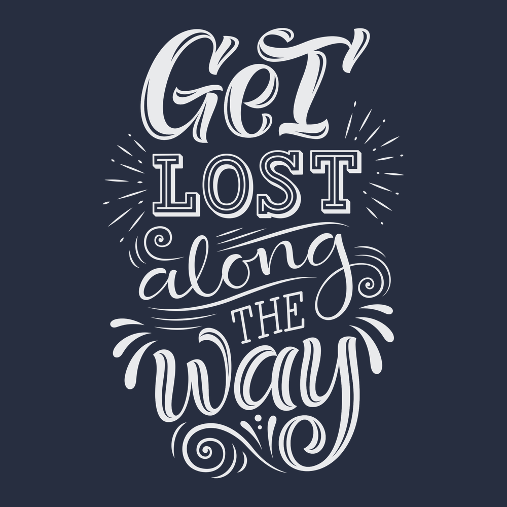 Get Lost Along The Way T-Shirt Navy