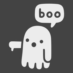 Ghost Says Boo T-Shirt CHARCOAL