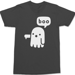 Ghost Says Boo T-Shirt CHARCOAL