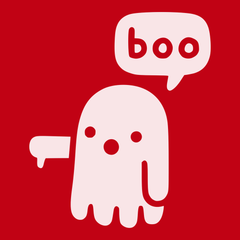 Ghost Says Boo T-Shirt RED