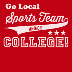 Go Local Sports Team And Or College T-Shirt RED