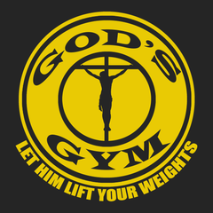 God's Gym Let Him Lift Your Weights T-Shirt BLACK