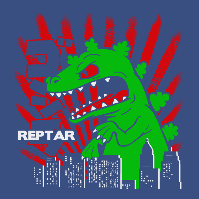 Godzilla Reptar T-Shirt BLUE