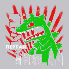 Godzilla Reptar T-Shirt SILVER