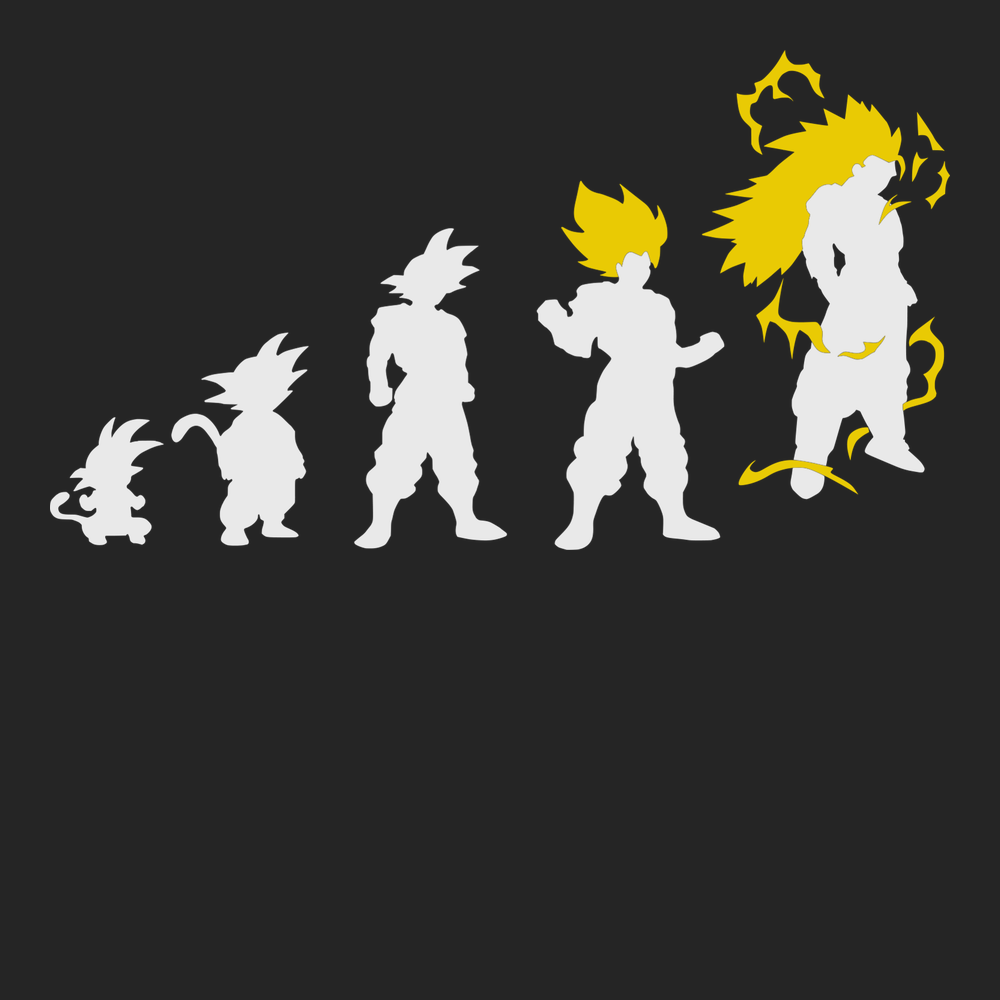 Goku Evolution T-Shirt BLACK