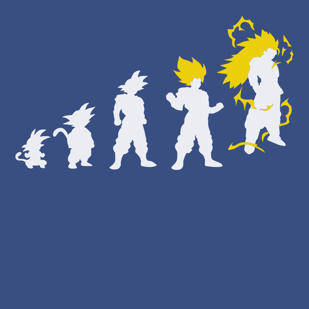 Goku Evolution T-Shirt BLUE