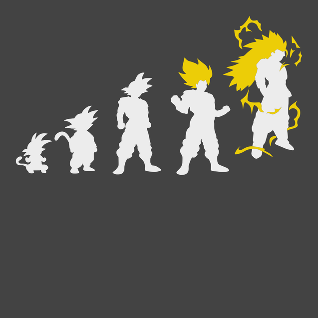 Goku Evolution T-Shirt CHARCOAL